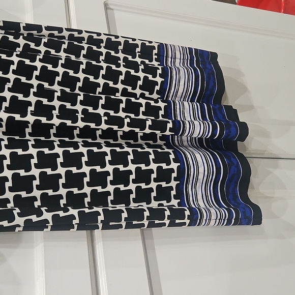 Laundry by Shelli Segal Black White Geometric Dress Sz 6 - Picture 6 of 7